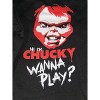 Chucky Wanna Play Chucky Doll Head Men's Black Sweatpants - 2 of 2