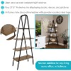 Sunnydaze 4-Shelf Industrial-Style Ladder Bookshelf - MDP with Powder-Coated Steel Frame - Brown - 2 of 4