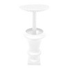 Ornate Cast Aluminum 40" Bird Bath with Planter - White - Oakland Living: Elegant Garden & Patio Decor - 2 of 4