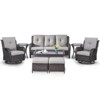 Belord 8PCS Wicker Patio Furniture Set, Outdoor Conversation Set with 2 Swivel Rocker Chairs, 1 Patio Couch, 1 Coffee Table, 2 Ottomans, 2 Side Table - 3 of 4