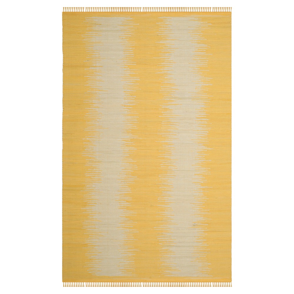 Gold Geometric Flatweave Woven Area Rug 5'x8' - Safavieh