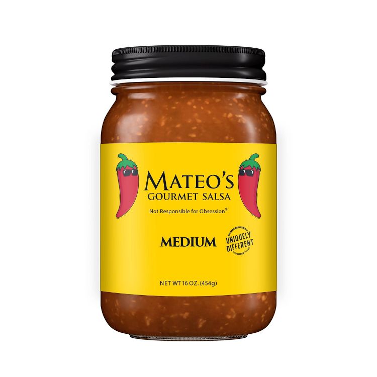 MATEO'S Gourmet Medium Salsa - 16oz, 1 of 3