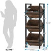 SEVOBAL Racks Multi-Purpose Compact Corner Organizer 3 Tier Vertical Basket Stand Multipurpose Displa for Rooms, Black, 14.57"*11.81"*51.18" - 3 of 4