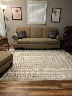 Moon Tears Emmy Washable Geometric Beige Rug