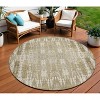 Beige Ivory And Tan Moroccan Washable Indoor Outdoor Area Rug - 2 of 4