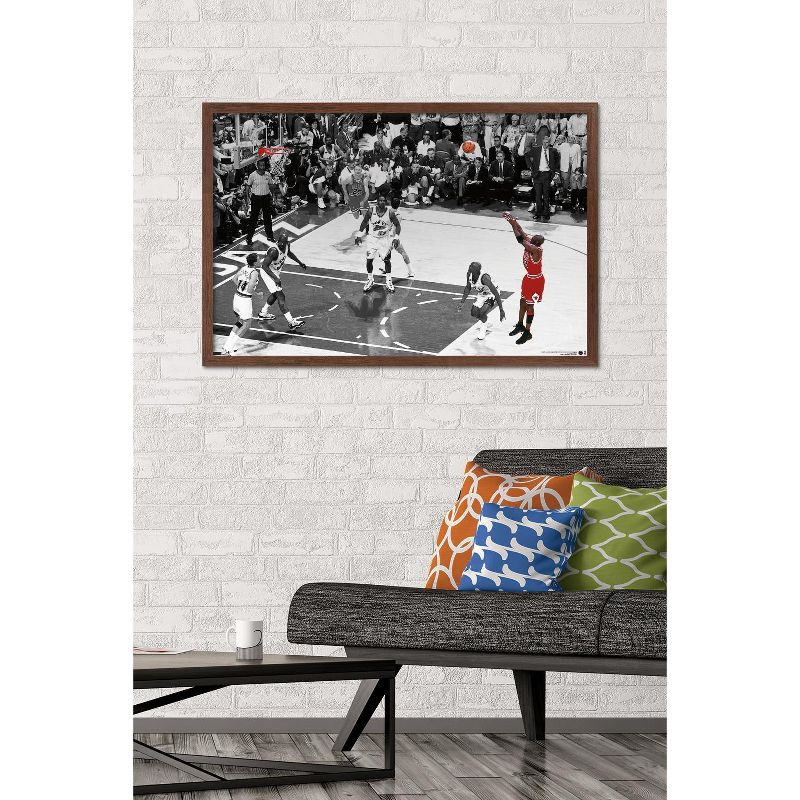 Trends International Michael Jordan - The Shot Horizontal Framed Wall Poster Prints, 2 of 7