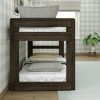 Max & Lily Twin over Twin Low Bunk Bed, Modern Farmhouse Solid Wood Bunk Beds for Kids - 4 of 4