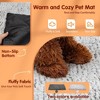 ZACHVO Self-Warming Pet Bed for Cats and Small Dogs, Plush Washable Mat with Anti-Slip Bottom – Light Gray - 2 of 4
