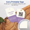 Avery Printable Leaf Printable Tags, Sure Feed Technology, 2" x 3-1/2", Matte Ivory Cardstock, Print-to-The-Edge, Laser/Inkjet Printable, 80 Total - 3 of 4