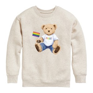 Boys' - Instant Message - Pride Teddy Bear -Toddler Crew Fleece Sweatshirt Graphic Fleece Sweatshirt - 1 of 3