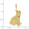 Black Bow Jewelry 14k Yellow Gold German Shepherd Pendant - 4 of 4