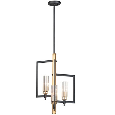 Maxim Lighting Flambeau 3 - Light Pendant in  Black/Antique Brass