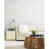 Nikki Chu Amhara Peel and Stick Wallpaper Taupe/White: Self-Adhesive Vinyl, Abstract Pattern, 30.8 Sq Ft Coverage, 20.5" Width - 2 of 4