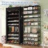 Simple Trending Tall Shoe Rack Organizer Holds 40 Pairs, 10 Tier Large Capacity Shoe Cabinet Storage with Cover for Closet, Black - 2 of 4