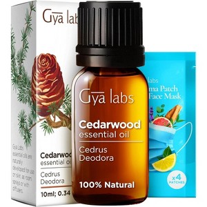 Gya Labs Cedarwood Essential Oil 0.34 Fl Oz 100% Pure Natural Fresh Woodsy Piney Scent - 1 of 4