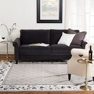 Gray Rectangular Stain-Resistant Synthetic Area Rug 36" x 22"