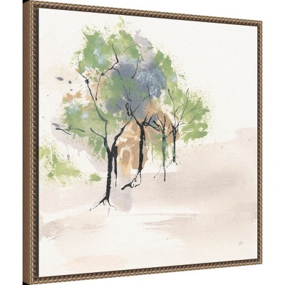 Sylvie Beaded Bronze Framed Abstract Canvas Art Print