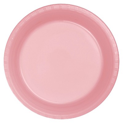 Classic Pink 9" Plastic Plates - 20ct