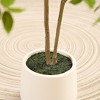 DR.Planzen 5-7FT Artificial Ficus Tree with Small Leaves in White Pot - Pre Potted Faux Tree for Indoor Home Decor - 3 of 4