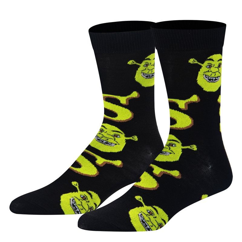 Crazy Socks, Shrek Heads, Funny Novelty Socks, Large, 1 of 6