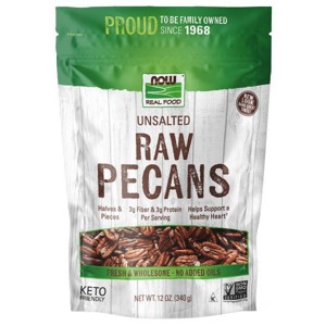 Pecans Halves and Pieces, Raw by Now Foods  -  12 oz Bag - 1 of 2