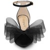 Allegra K Women's Mesh Bow Tie Ankle Strap Stiletto High Heels Pumps - 2 of 4