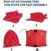 L178*W178*H200cm Pop Up Ice Fishing Tent, Insulated Windproof Portable Hub-Style Shelter Shanty for Winter, Warm Ice Fishing Shelter,for 1-8 Person - 4 of 4