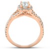 Pompeii3 1 Ct Diamond Cushion Halo Engagement Ring 14k Rose Gold - 3 of 4