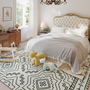 Modern Abstract Living Room Area Rug, Washable Rugs for Bedroom Non Slip, Soft Carpet for Dining Room Home Decor - 1 of 4