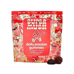 SuperMush Daily Passion Mushroom Supplement Gummies - 28ct/14 Servings - 1 of 4