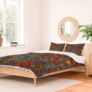 Deny Designs 3pc Full/Queen Valentina Ramos Maxi Garden Duvet Cover and Pillow Sham Set: Woven Polyester, 300 Thread Count - 1 of 4