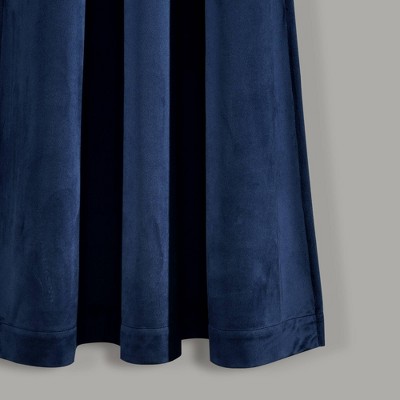 Navy Velvet Blackout Grommet Window Curtain Panels