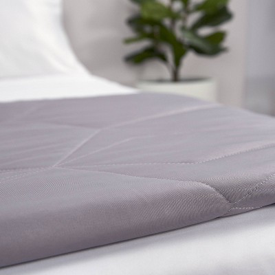 Queen Size Gray Dual-Sided Cooling Blanket with Moisture-Wicking Fabric