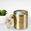 Nu Steel Jewel Decorative Stainless Steel Bathroom Vanity Countertop Storage Organizer Canister Jar: Metallic Gold - 4 of 4