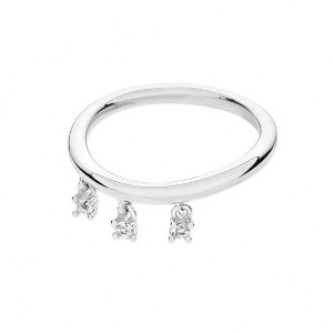 Lucy Quartermaine Skinny Drip Open Ring - Sleek Sterling Silver Design - 1 of 4