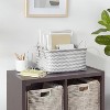 Large Woven Rectangular Storage Basket Gray/white - Brightroom™ : Target