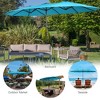 Costway 15FT Double-Sided Twin Patio Umbrella Outdoor Market W/ Crank & Base Grey\Coffee\Turquoise\Beige\Orange\Wine - 4 of 4