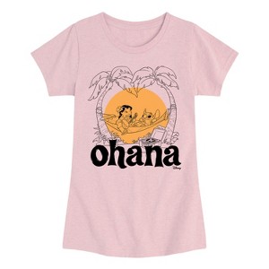 Girls' - Disney - Ohana Fitted Short Sleeve Graphic T-Shirt - 1 of 3