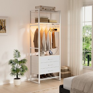 Aheaplus Corner Closet System with Drawers, Garment Rack - 1 of 4