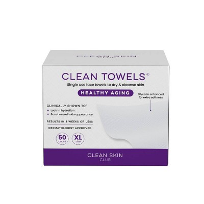 Clean Skin Club Clean Towels Healthy Aging - XL - 50ct