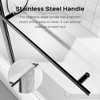 APRILSOUL Frameless Matte Black Pivot Shower Door for Bathtub with Tempered Glass, 90° In/Out Swing, Leak-Proof, Easy Install - 4 of 4