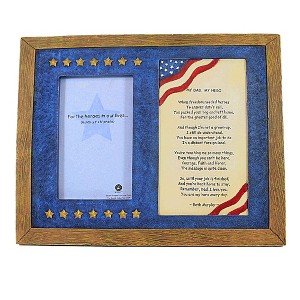 Boyds Bears Resin 8.0 Inch My Dad My Hero Frame Patriotic Single Image Frames - 1 of 3