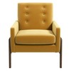 Velvet Modern Wingback Lounge Chair with Solid Wood Frame, High-Density Foam Cushioning, Non-Toxic Materials and Minimal Assembly - 4 of 4