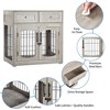 3-Doors Dog Crate Furniture, with 2 Drawers - 3 of 4
