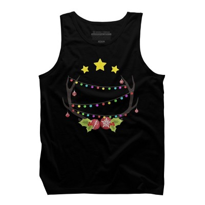 Men's Design By Humans Christmas Deer By Reivchan Tank Top