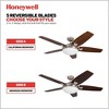 Honeywell Ceiling Fans Carmel Modern 48 Inch Ceiling Fan with LED Light and Remote Control, Indoor Fan, 5 Contemporary Blades, Brushed Nickel - 3 of 4