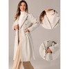 Allegra K Women's Double Breasted Notched Lapel Collar Classic Winter Coat - 2 of 4