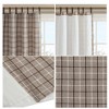 MAYEERTY Plaid Faux Leather Tab Top Curtain Panel with Fleece Lining(Only 1 Pc Panel) - 4 of 4