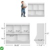 3-Tier Kids Toy Storage Organizer 5-Section Bookshelf Cubby Children's Toy Shelf Wooden Storage Cabinet - 2 of 4