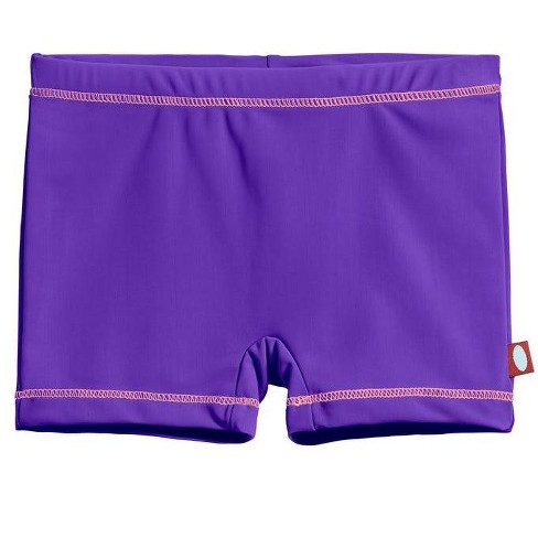 City Threads Usa made Girls Upf 50 Swim Boy Shorts Purple W Pink Stitch 8y Target